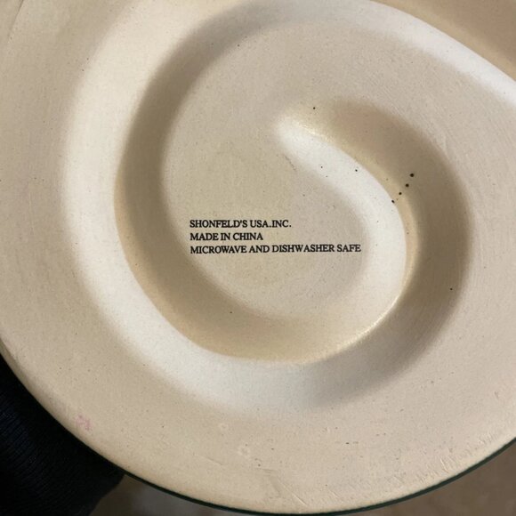 Shonfeld's Spiral Olive Leaf Design Serving Dish In Orange - Picture 5 of 6